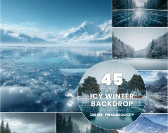 45 fondos de invierno helado, fondos de fotografía de lago congelado y montaña nevada, paisaje escénico de naturaleza fría