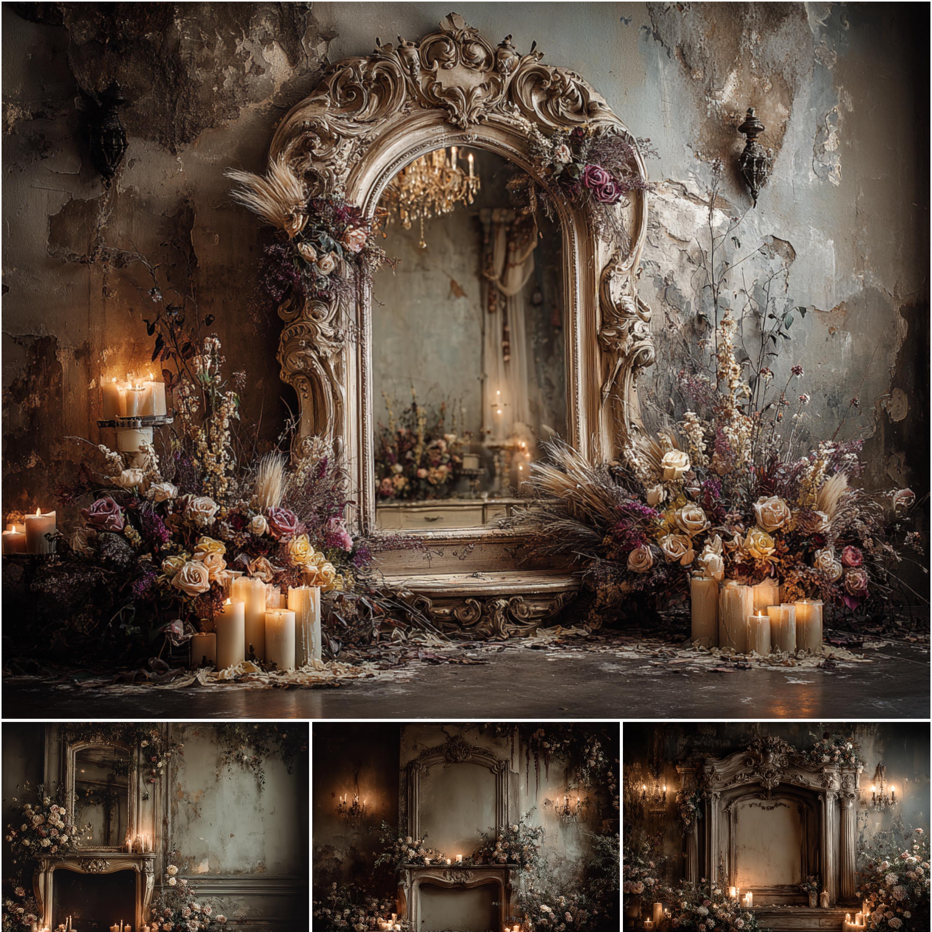 Victorian Inn Backdrop 50 Vintage Victorian Interior Backdrops, Romantic Dark Floral (digital ...