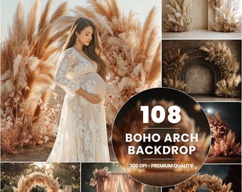 108 Boho Arch Photography Backdrops: Fine Art Textures (Digital Download)