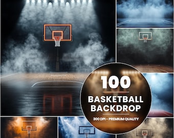 100 Cenários para Fotografia de Basquete: Fundos para Banners Esportivos (Download Digital)