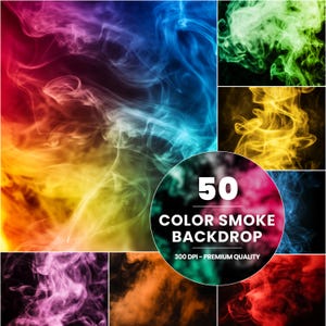 50 Color Smoke Overlay, Photoshop Overlays, Smoke Backgrounds For Sports Photos, Sports backdrop, Senior Backdrops
