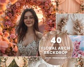 40 Floral Arch Digital Backdrops: Maternity & Newborn Photography Overlays (Digital Download)