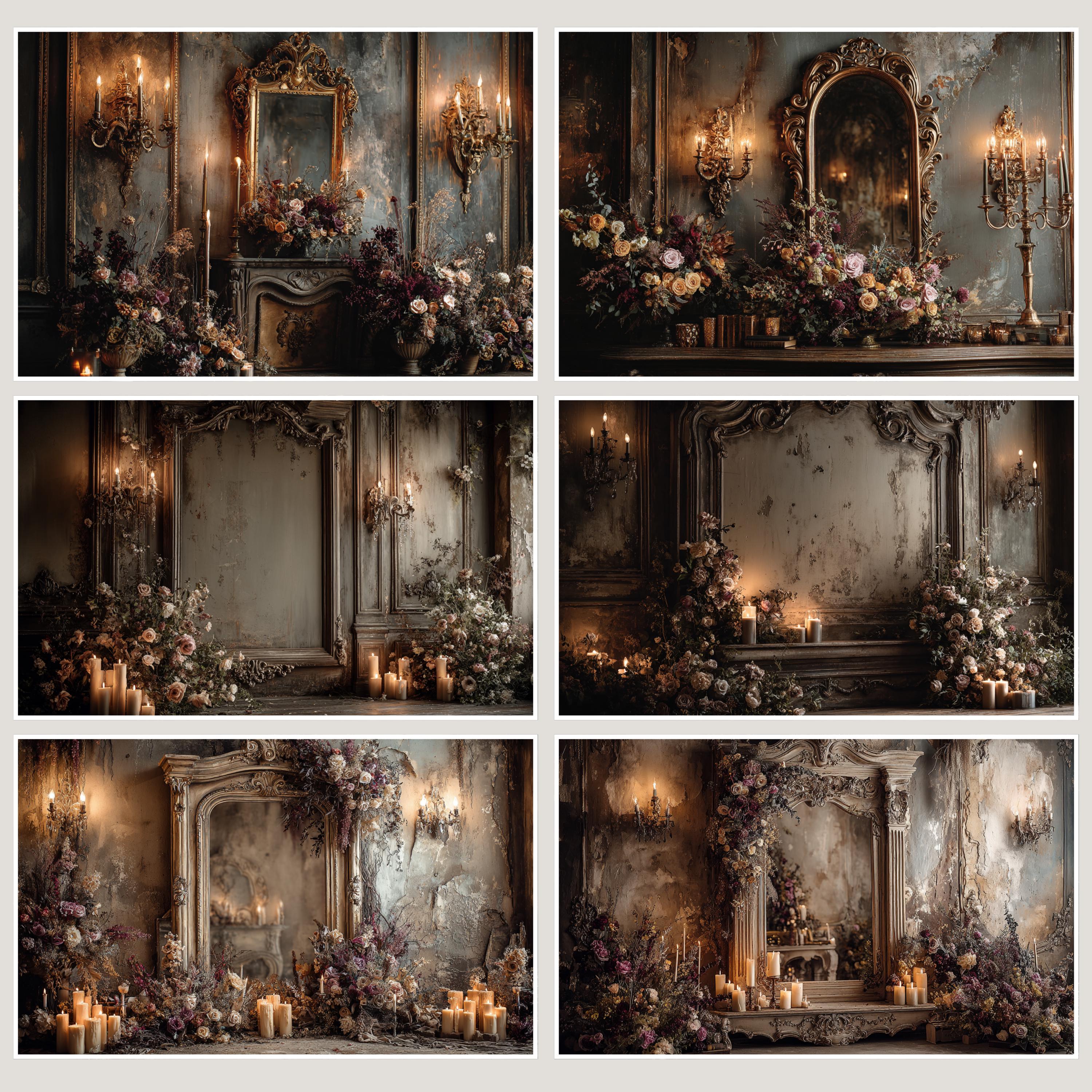 Victorian Inn Backdrop 50 Vintage Victorian Interior Backdrops, Romantic Dark Floral (digital ...