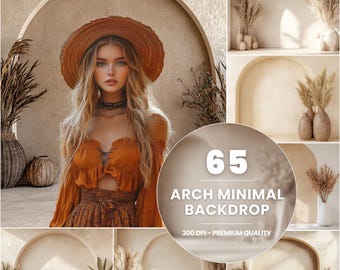 65 Boho Mutterschaft Digitale Kulissen: Minimal Bögen, Fine Art Texturen (Digitaler Download)