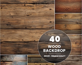 40 houtstructuurachtergronden: rustieke fotografieachtergronden (digitale download)