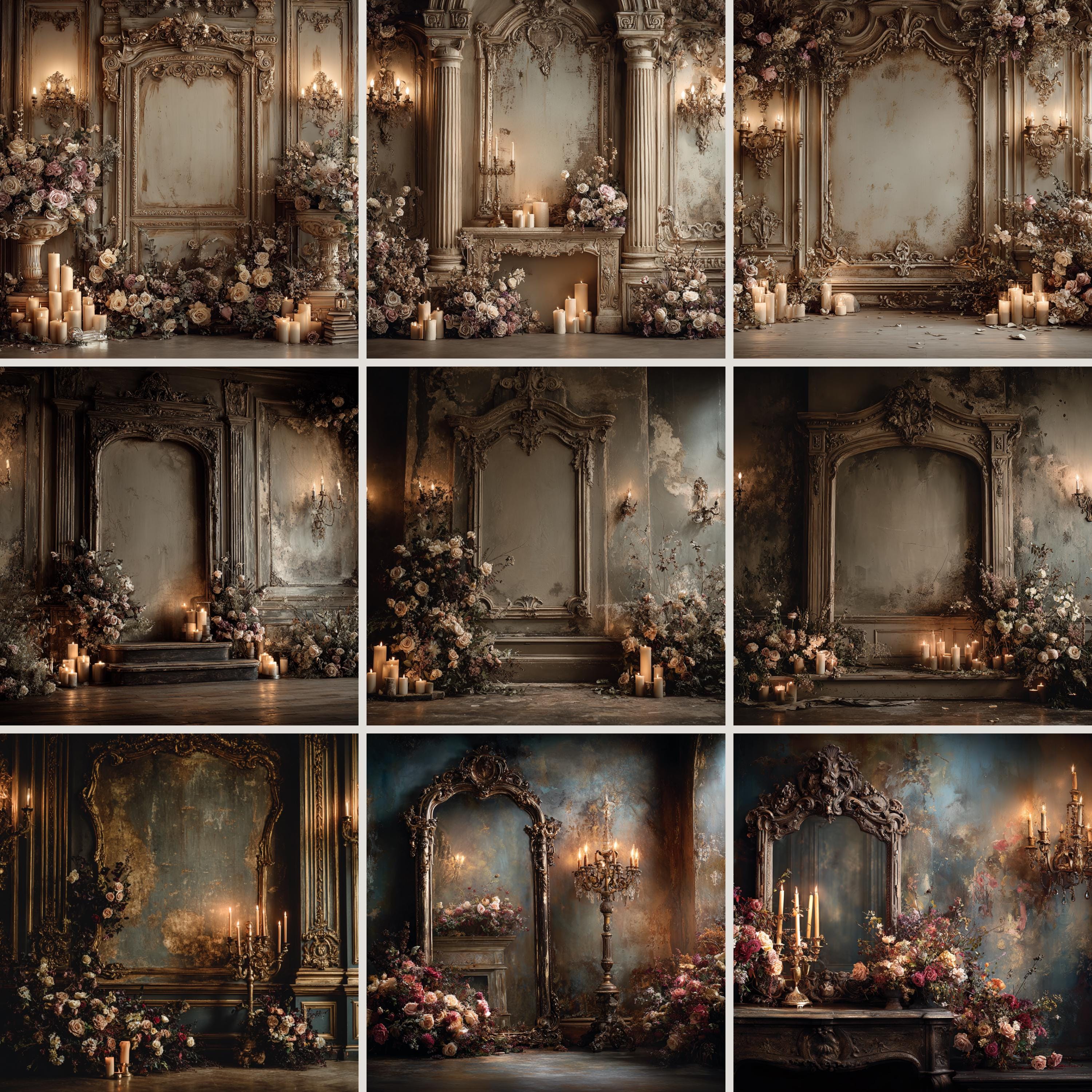 Victorian Inn Backdrop 50 Vintage Victorian Interior Backdrops, Romantic Dark Floral (digital ...