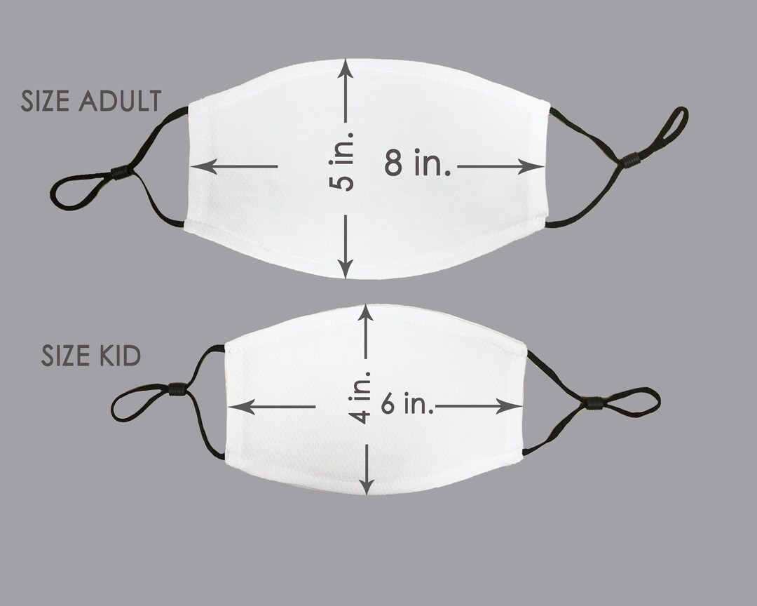 Adult Kid Sublimation White Flat Face Mask Flat Sublimate Mask