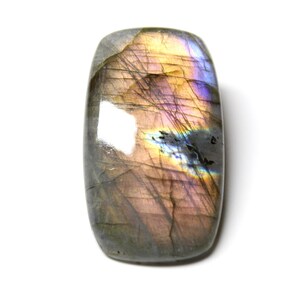 Natural LABRADORITE Rectangle Cabochon, Measurements 48x27x7 MM, 87 Carat, Labradorite Smooth Cabochon, Labradorite Multi Flash Loose Cab.