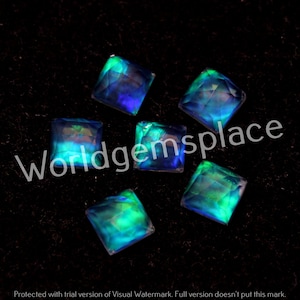 Aurora Opal Doublet Square Lot Edelstein, alle Größen verfügbar, Oparex Opal Rose Cut, Lab Opal, Multi Feueropal, Regenbogenopal Loser Edelstein.