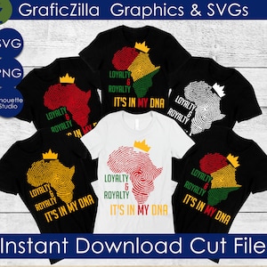 Loyalty And Royalty SVG, Black History SVG, PNG Instant Download, Silhouette Cricut Sublimation, Black Lives Matter, Juneteenth, Black Pride