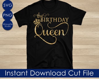 Birthday Queen SVG, Birthday SVG, Crown svg, Birthday Squad Svg, Friends PNG Instant Download File Silhouette Cricut Sublimation, Queen svg