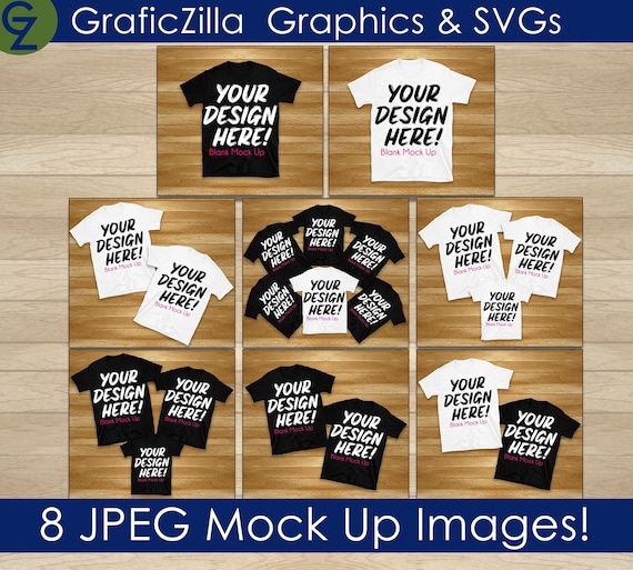 T-Shirt Mock Up Bundle, White Tshirt Mock Up, Black Tshirt Mock Up, Gildan Mock Up, Instant Download, Group Tshirt Mock Up, Couples Tshirt