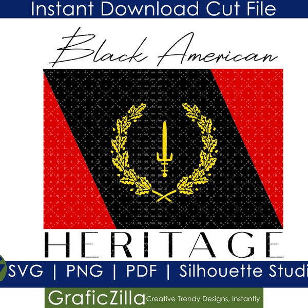 Black American Heritage Flag SVG, Black American Flag, Juneteenth, Black Flag, Afro American Heritage, Kwanzaa, Black History, PNG Clip Art