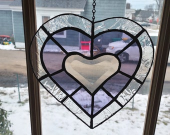 Purple Valentine Heart Suncaatcher