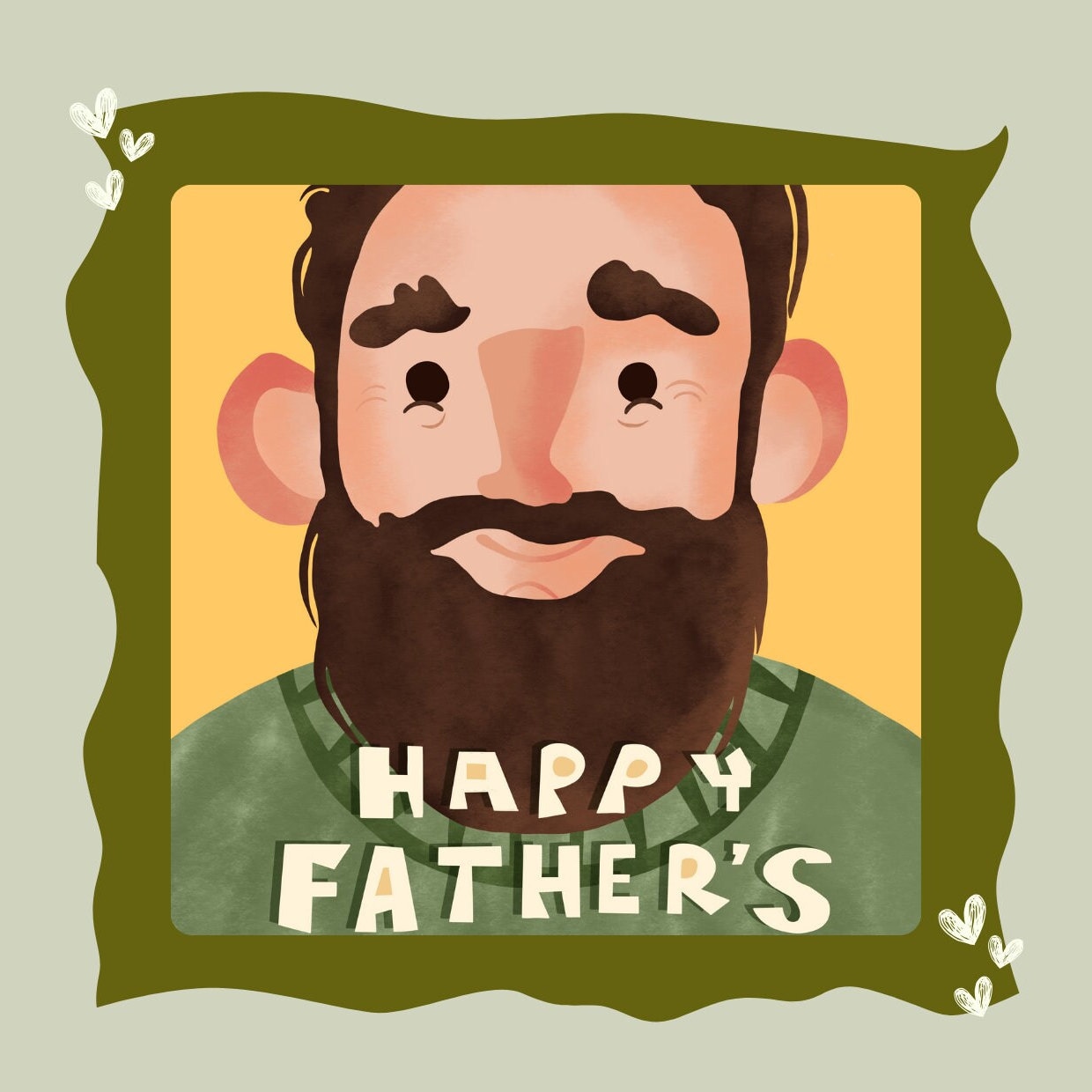 Printable Fathers Day Card Printable Fathers Day Face Card Face Card ...