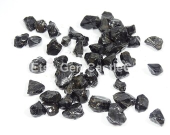 Natural Black Spinel Stone Raw,Protective Stone Making Raw Jewelry Genuine Black Rough 10 Pieces Natural Raw Size 14-18 MM Spinel Gemstone