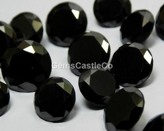 Loose moissanite Round cut, Black Moissanite, Round Brilliant Cut,Moissanite Diamond, Ideal for Custom Rings