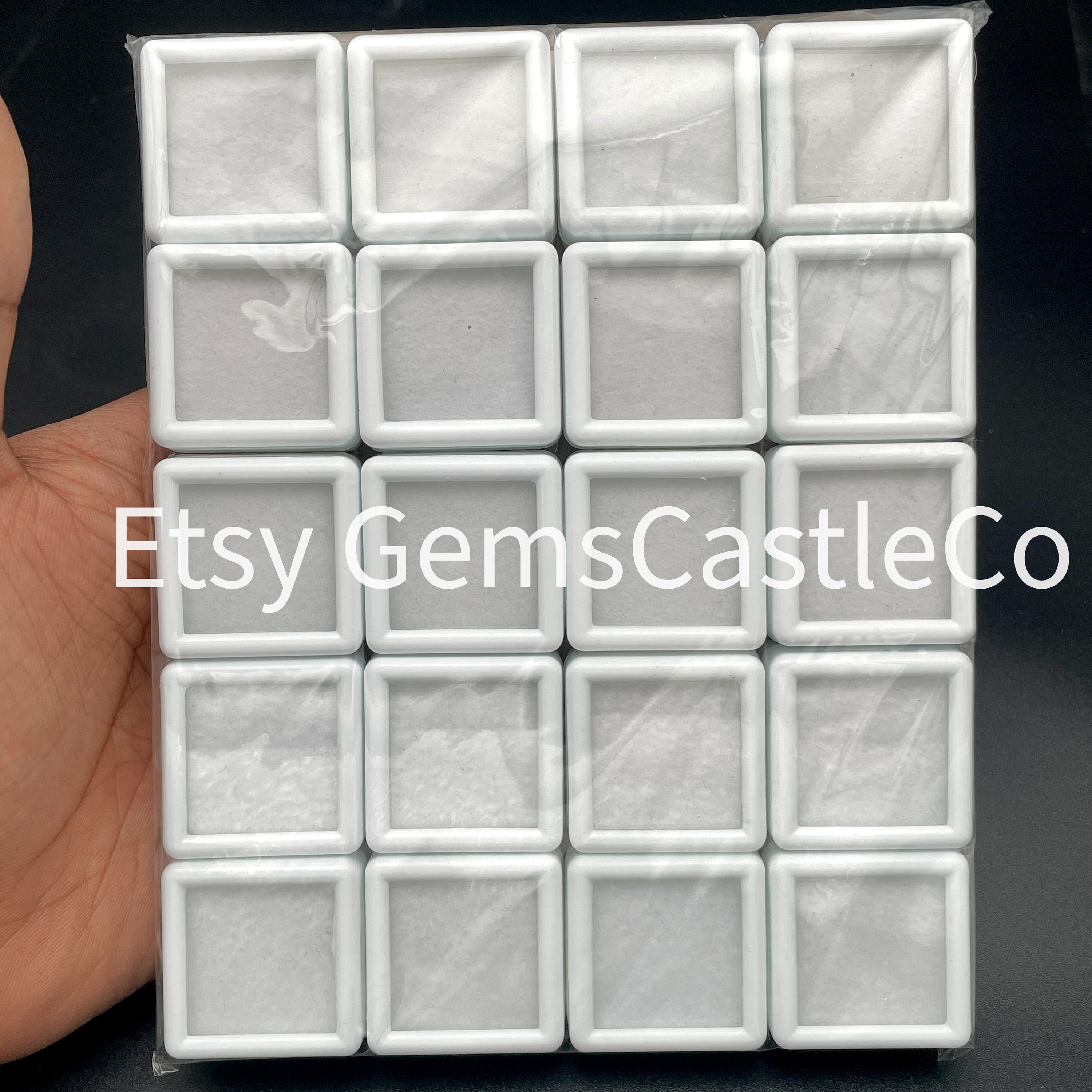 Scatoline Velluto Per Gioielli Scatoline Display Per Gemme 3x3 Cm