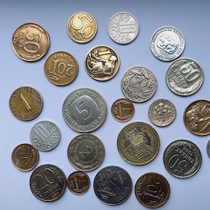 Vintage World Coins: Circulated Foreign Currency Set of 23