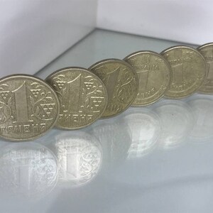 Set of 6 coins hryvnya Coin of Ukraine, Hryvnia, Collectible metal money numismatics for necklace pendant