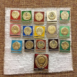Rare USSR Heritage - Set of 16 Vintage Badges