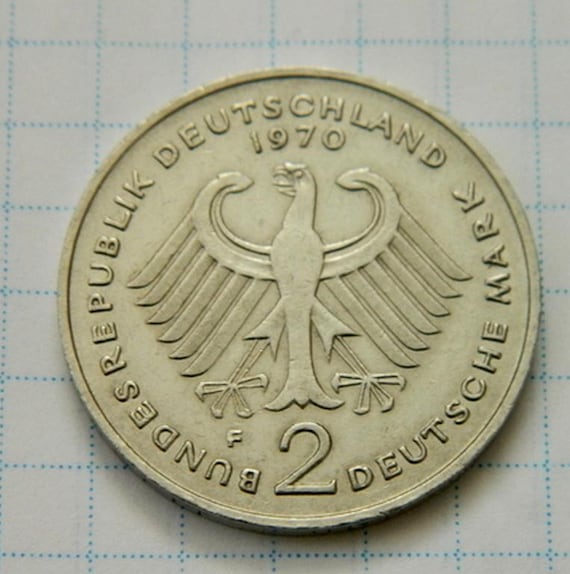ドイツ連邦共和国 2マルク 1970年 1970年ドイツ2マルク硬貨 – ドイツ連邦共和国、ルートヴィヒ