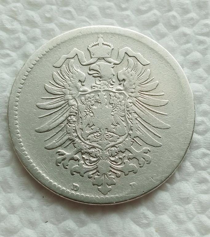 1875年ドイツ帝国1マルク銀貨 – 初期帝国時代 - Etsy 日本