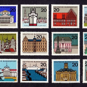 1964 Deutschland Briefmarken – Serie Deutsche Städte