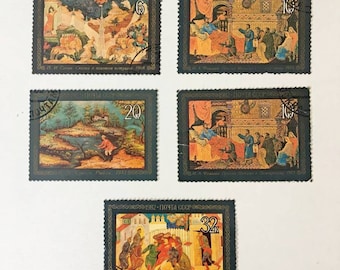 ヴィンテージ ソ連切手 5 枚セット - 80 年代絵画シリーズ - Etsy 日本