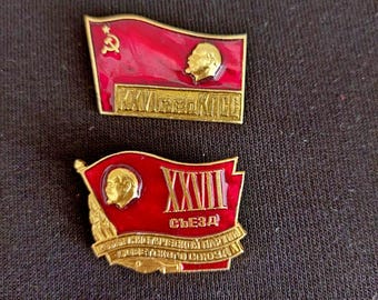 ソビエト連邦 記念バッジ コレクション 35個 ソビエトバッジ、セットから選ぶ、ソ連共産党第25回大会、共産主義