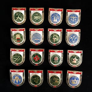 USSR Badges Set: WWII 40th Anniversary, Red Army Collectibles