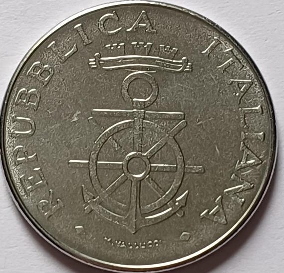 ヴィンテージ イタリア 100リラ硬貨 1981年 - リボルノ海軍兵学校100