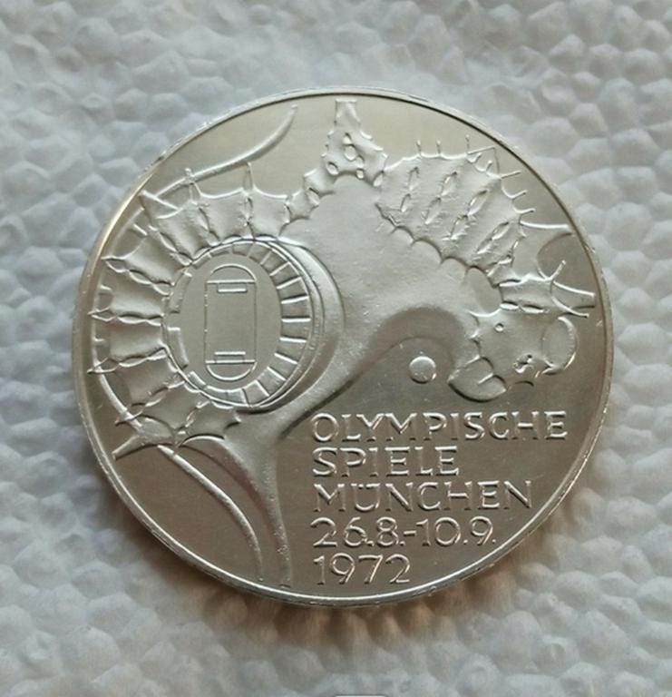 ドイツ10マルク銀貨　1972 年ミュンヘンオリンピック記念銀貨 ドイツ 1972年 ミュンヘンオリンピック 10マルク銀貨 銀貨 ミュンヘン