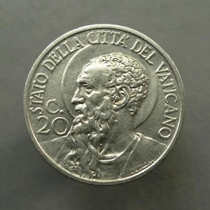 Vatican Coin – Pius XI – 20 Centesimi – Holy Year Jubilee 1933–1934