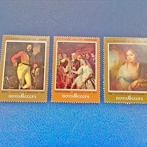USSR Stamps, 1982 – Genre Painting and Portraits by 19th Century Russian Artists