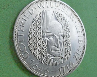 1971年ドイツ銀貨5マルク、5ドイツマルク硬貨、純度625の銀貨
