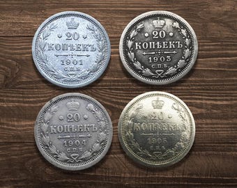 銀貨まとめ　ロシア　20コペイカ銀貨　3種類　計20枚 Yahoo!オークション -「20コペイカ」の落札相場・落札価格