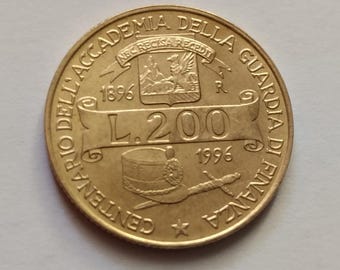 ヴィンテージ イタリア 1995 年。200 リラのコイン。イタリア共和国