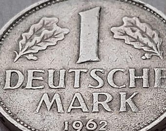 Vintage FRG 1 Mark Coin 1962 “J” Mint – Federal Republic of Germany (Copper-Nickel)