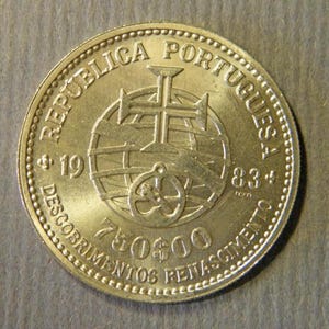Portugal 750 Escudos Silver Coin – 1983