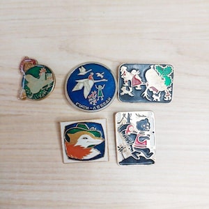 Set van 5 badges Sovjet-sprookjes, Sovjet-cartoonbadges, Sovjet vintage badge, Vintage badge