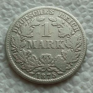 1875 Germany 1 Mark Silver Coin – Imperial Era