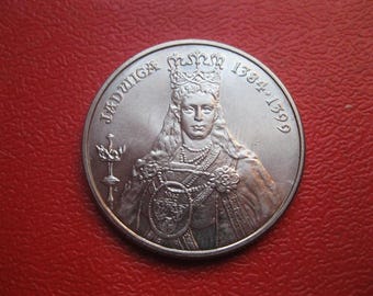 1933 ポーランド 5 ズロティチ - ヤドヴィガ女王 シルバー コイン