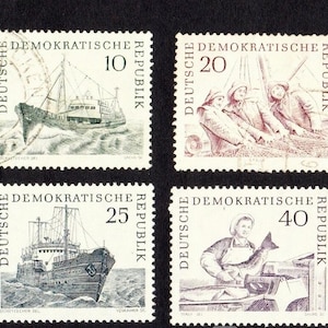 1961 GDR Stamps – Fishing Fleet Commemoration