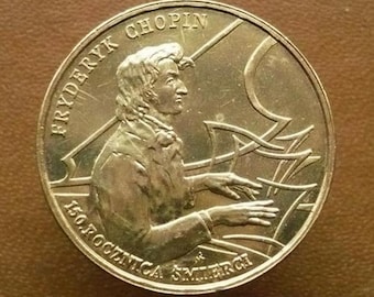 Polen 2 Zlote 1999 — 150.Todesjahr von Frédéric Chopin