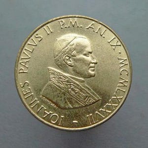Vatican 200 Lire Coin 1987 – Virgin Mary & Pope John Paul II