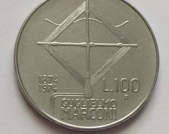 1979年イタリア製。100リラのコイン。イタリア共和国記念FAO。アート