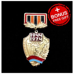 Vintage USSR Badge: 30th Liberation of Ukraine