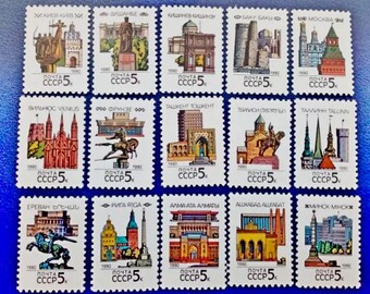 ロシアとソ連の切手50枚セット / 使用済みロシアとソ連の切手50枚