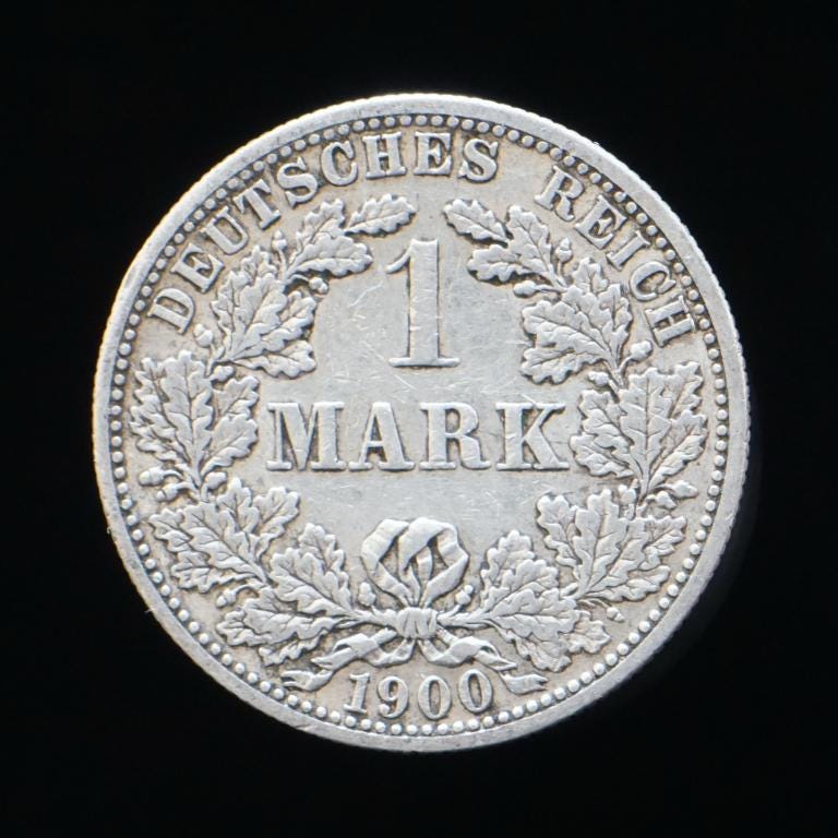ドイツ - ドイツ帝国 1マルク銀貨 Yahoo!オークション 1904年 国章